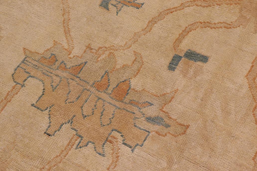 handmade Traditional Kafkaz Tan Rust Hand Knotted RECTANGLE 100% WOOL area rug 13 x 18