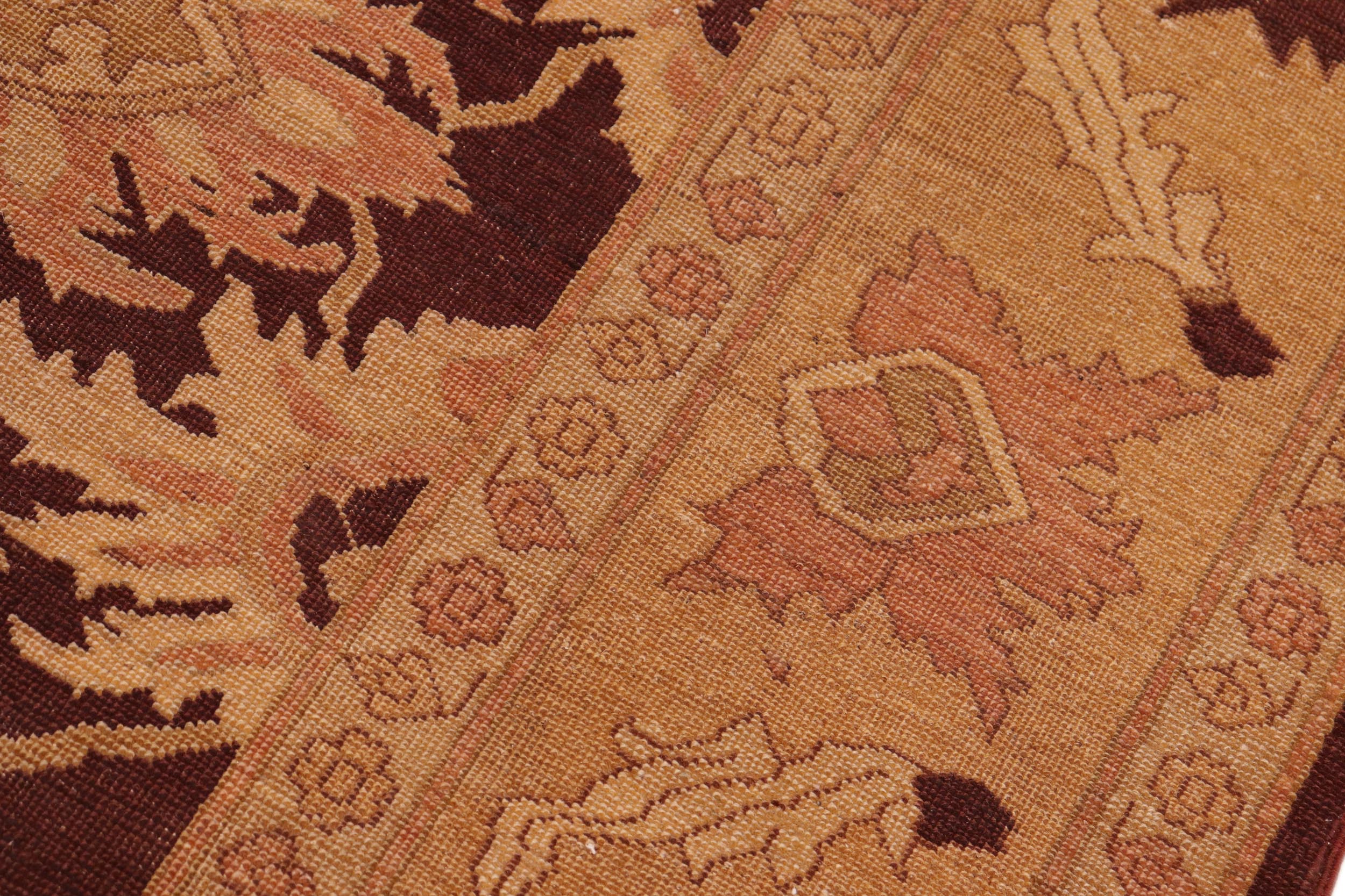 handmade Traditional Antique Maroon Lt. Gold Hand Knotted RECTANGLE 100% WOOL area rug 8x10