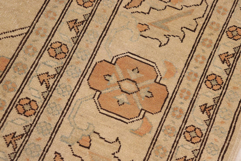 handmade Transitional Kafkaz Tan Orange Hand Knotted RECTANGLE 100% WOOL area rug 10' x 15'