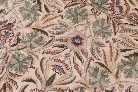 handmade Traditional Imran Beige Green Hand Knotted ROUND 100% WOOL area rug 8'x8'