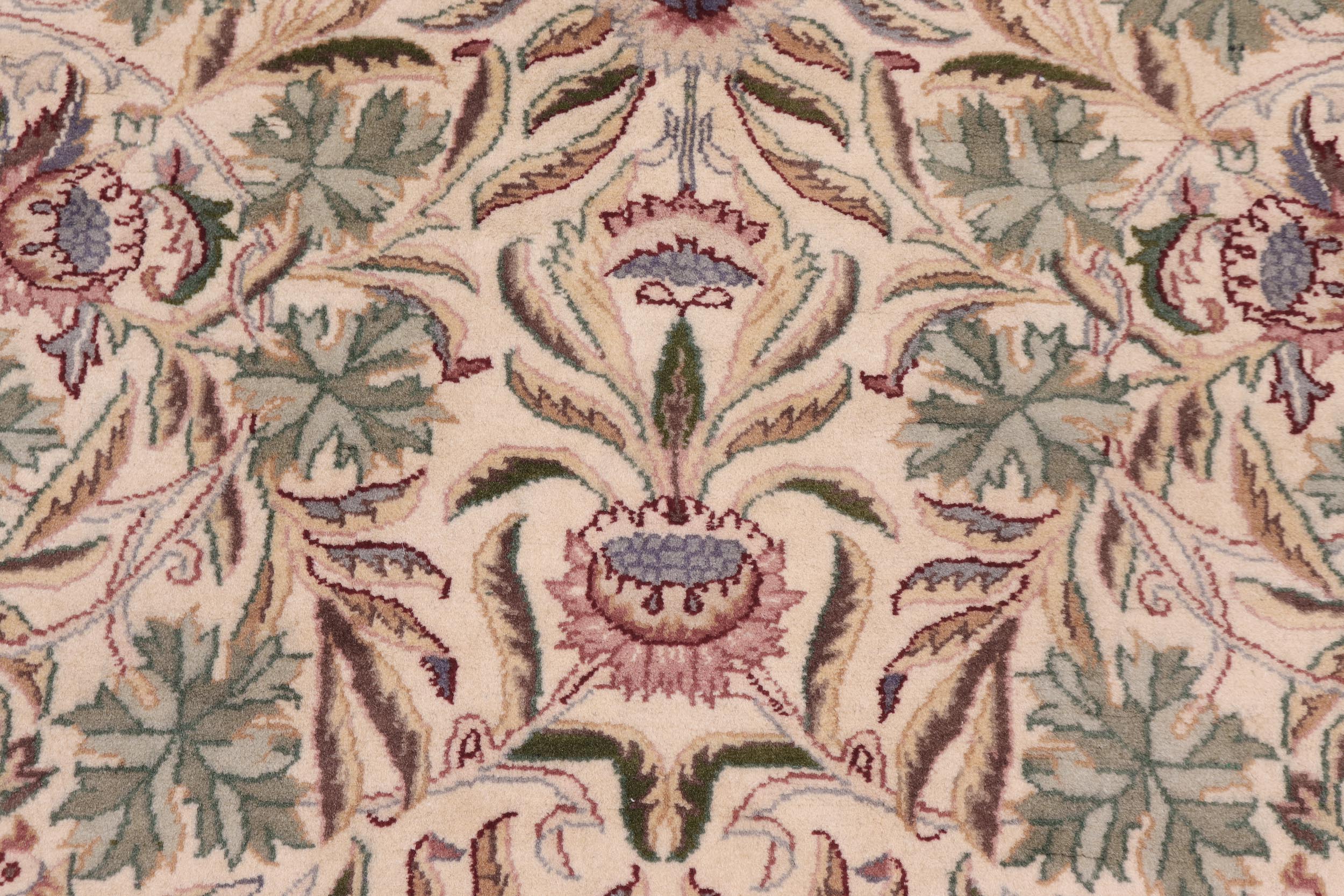 handmade Traditional Imran Beige Green Hand Knotted ROUND 100% WOOL area rug 8'x8'