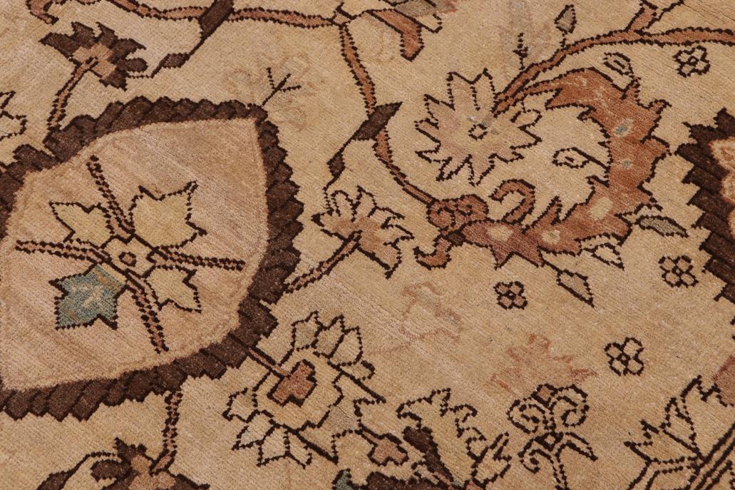 handmade Transitional Kafkaz Lt. Tan Brown Hand Knotted RECTANGLE 100% WOOL area rug 14 x 18