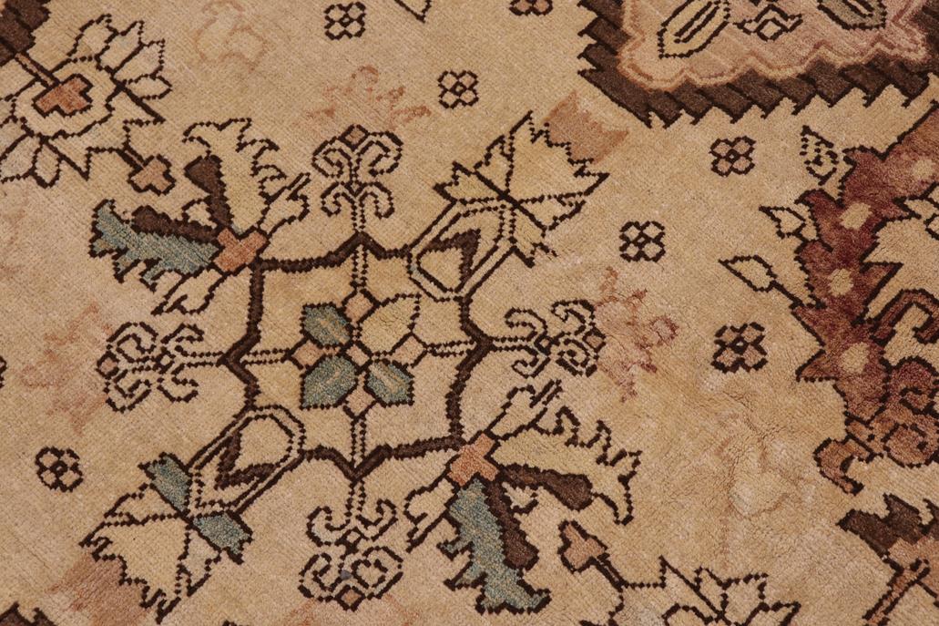 handmade Transitional Kafkaz Lt. Tan Brown Hand Knotted RECTANGLE 100% WOOL area rug 14 x 18