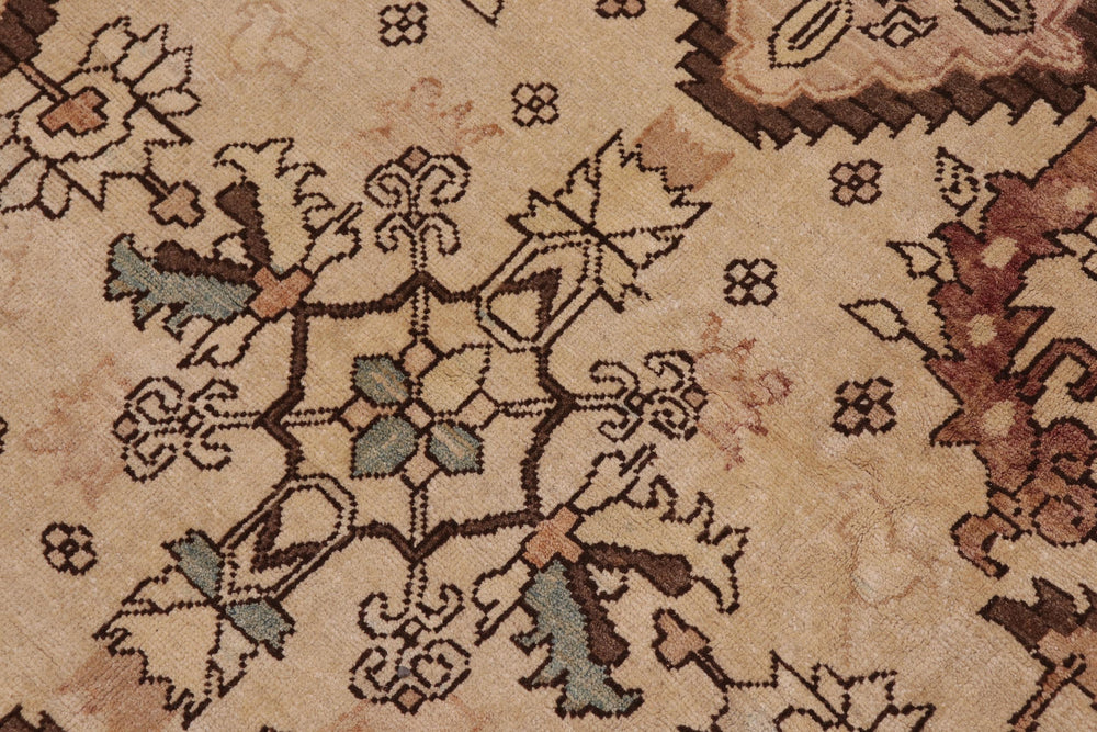 handmade Transitional Kafkaz Lt. Tan Brown Hand Knotted RECTANGLE 100% WOOL area rug 14' x 18'