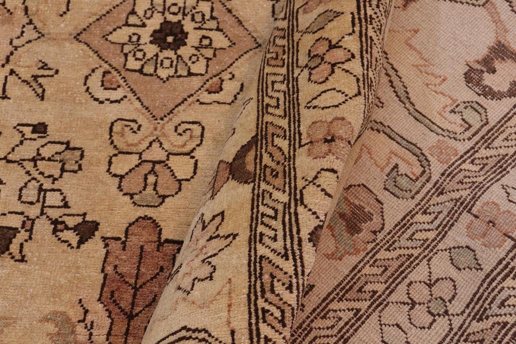 handmade Transitional Kafkaz Lt. Tan Brown Hand Knotted RECTANGLE 100% WOOL area rug 14 x 18