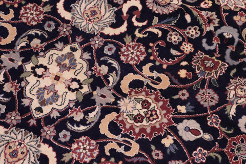 handmade Traditional Abasi Afsha Blue Red Hand Knotted ROUND 100% WOOL area rug 8' x 8'