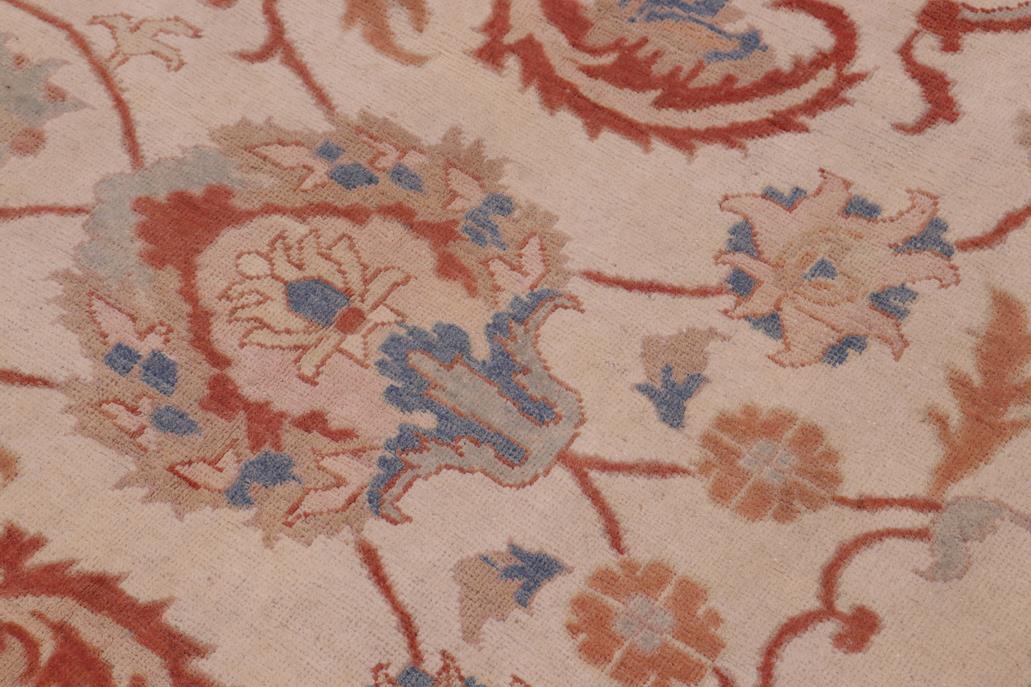 handmade Traditional Kafkaz Ivory Rose Hand Knotted RECTANGLE 100% WOOL area rug 13 x 17