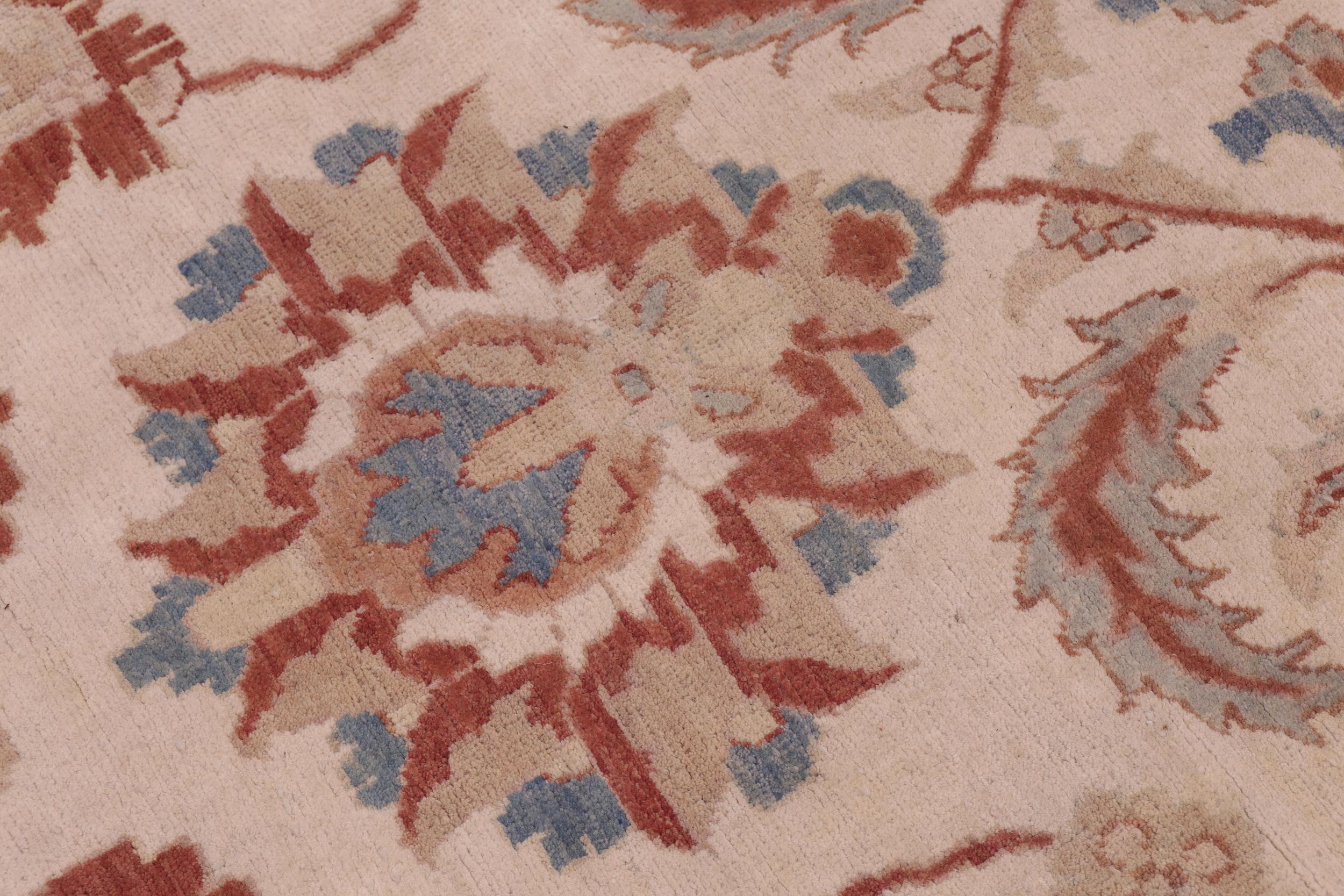 handmade Traditional Kafkaz Ivory Rose Hand Knotted RECTANGLE 100% WOOL area rug 13x17