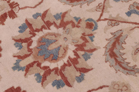 handmade Traditional Kafkaz Ivory Rose Hand Knotted RECTANGLE 100% WOOL area rug 13x17