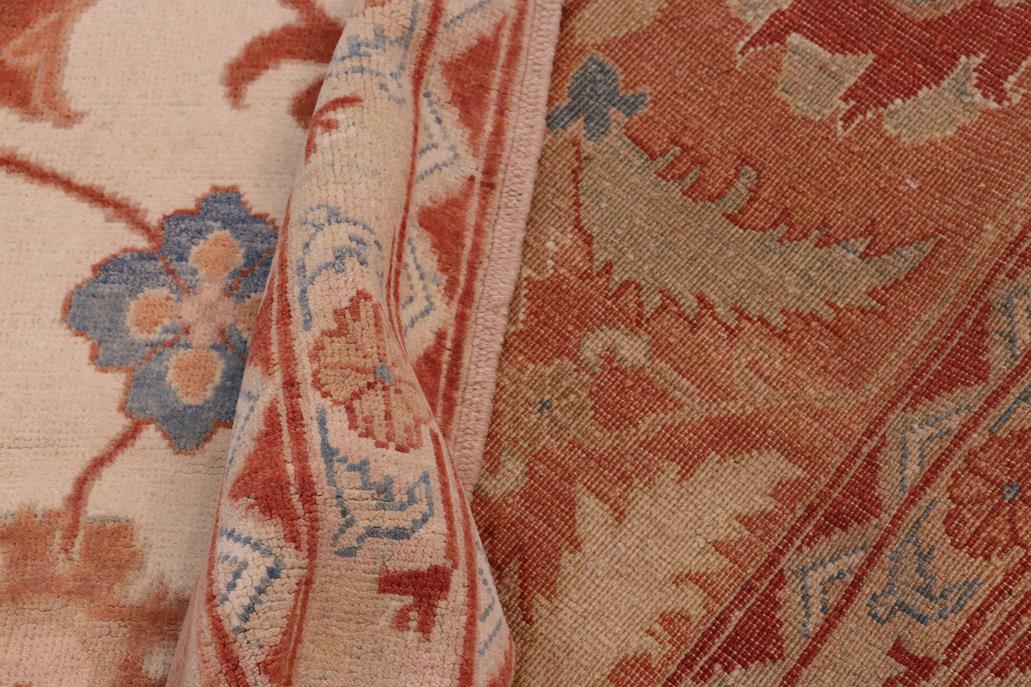 handmade Traditional Kafkaz Ivory Rose Hand Knotted RECTANGLE 100% WOOL area rug 13 x 17