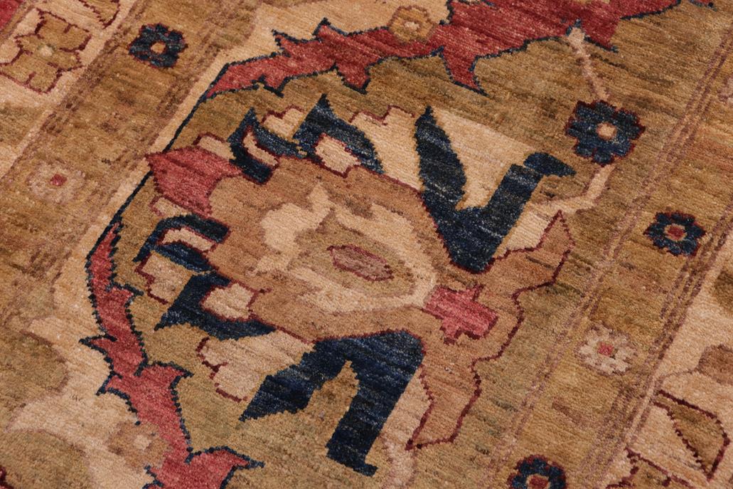 handmade Traditional Kafkaz Rust Olive Green Hand Knotted RECTANGLE 100% WOOL area rug 12 x 18