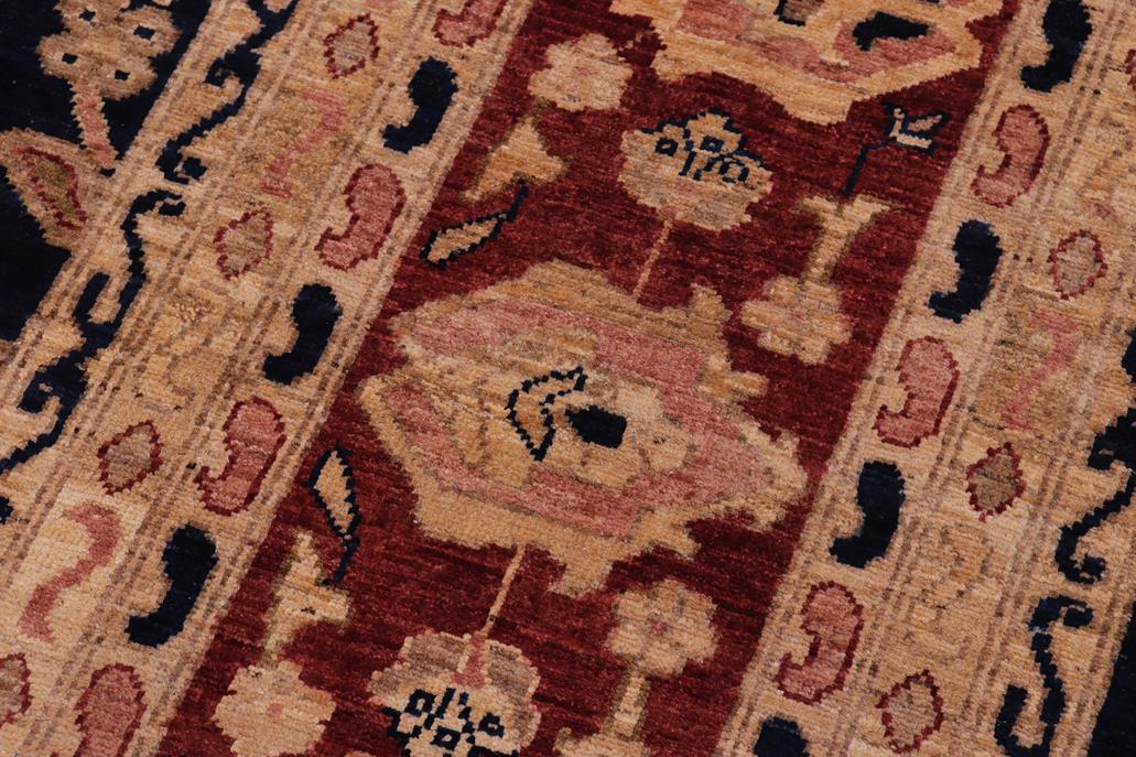 handmade Traditional Kafkaz Blue Red Hand Knotted RECTANGLE 100% WOOL area rug 12 x 16