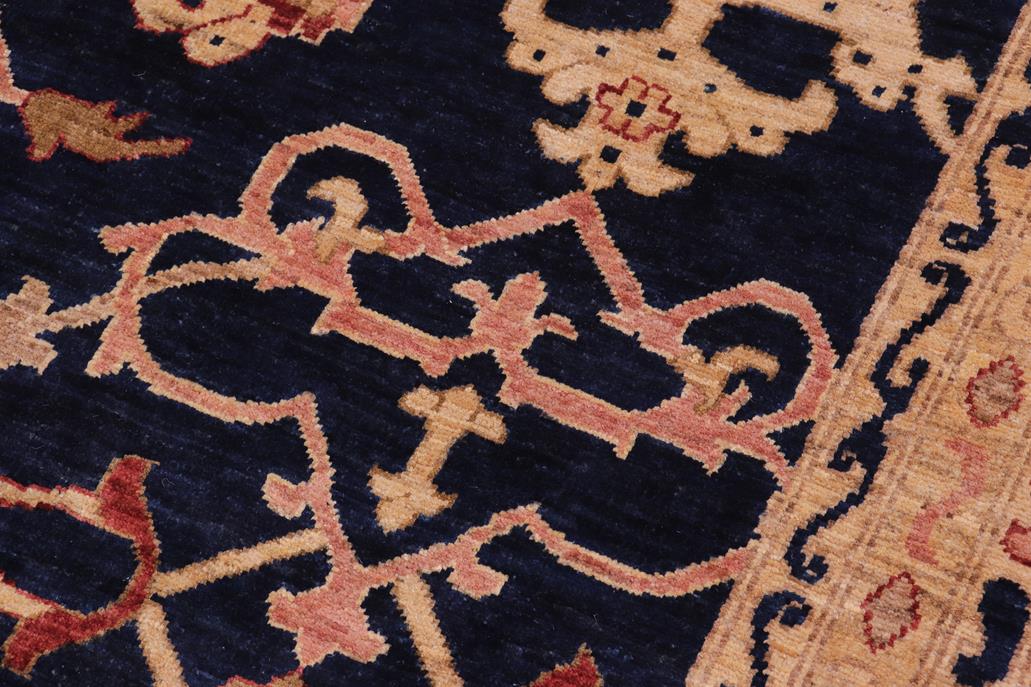 handmade Traditional Kafkaz Blue Red Hand Knotted RECTANGLE 100% WOOL area rug 12 x 16