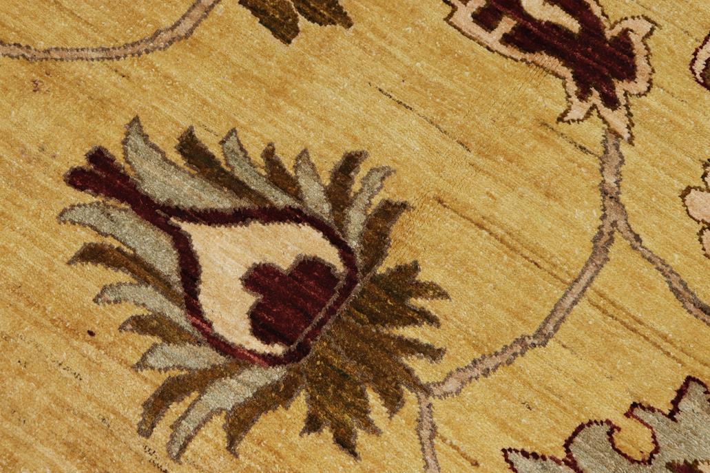 handmade Traditional Kafkaz Gold Red Hand Knotted RECTANGLE 100% WOOL area rug 13 x 17