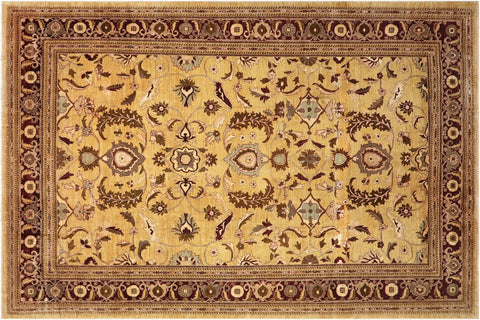 handmade Traditional Kafkaz Gold Red Hand Knotted RECTANGLE 100% WOOL area rug 13x17