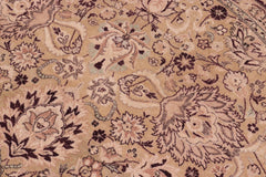 handmade Traditional Round Kashan Gold Red Hand Knotted ROUND 100% WOOL area rug 8' x 8'