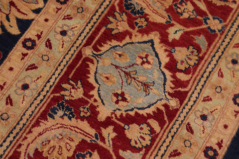 handmade Traditional Sultanabad Blue Red Hand Knotted RECTANGLE 100% WOOL area rug 10x14