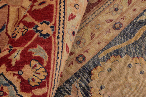 handmade Traditional Sultanabad Blue Red Hand Knotted RECTANGLE 100% WOOL area rug 10x14