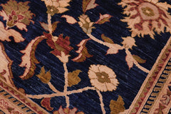 handmade Traditional Kafkaz Blue Rust Hand Knotted RECTANGLE 100% WOOL area rug 13 x 16