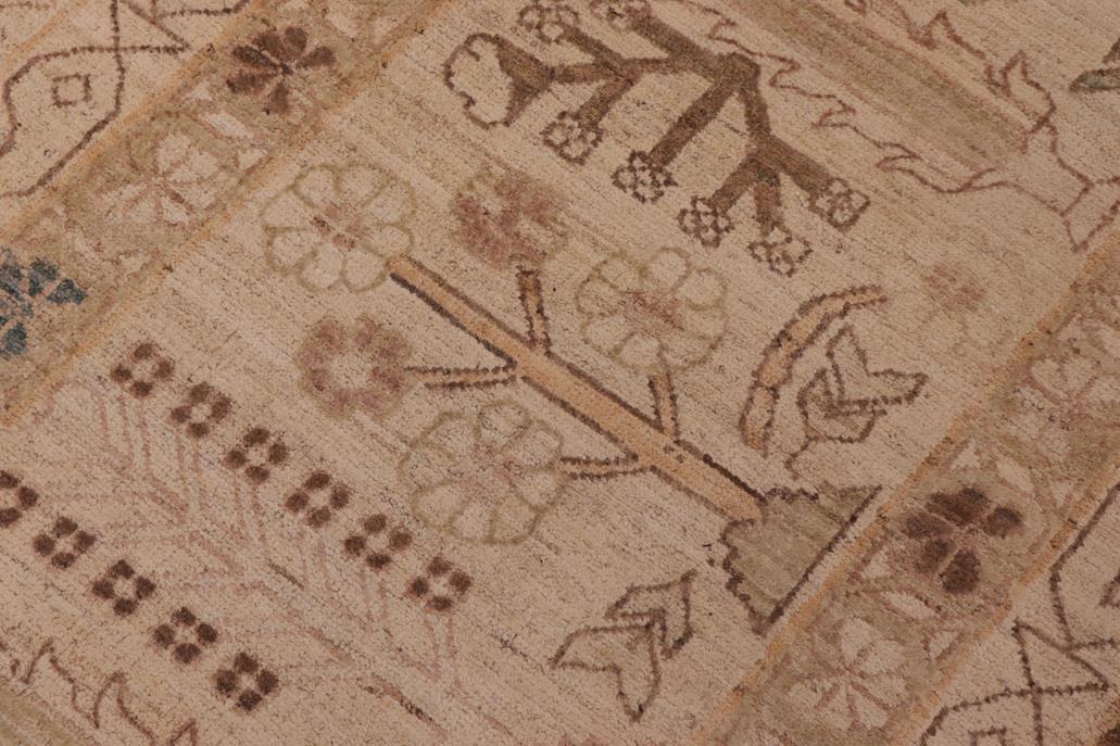 handmade Traditional Kafkaz Lt. Brown Ivory Hand Knotted RECTANGLE 100% WOOL area rug 12 x 14