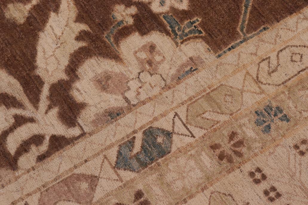 handmade Traditional Kafkaz Lt. Brown Ivory Hand Knotted RECTANGLE 100% WOOL area rug 12 x 14