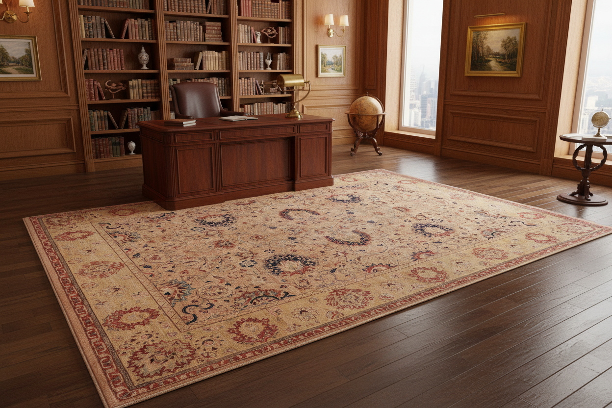 handmade Transitional Agra Tan Lt. Tan Hand Knotted RECTANGLE 100% WOOL area rug 12x16