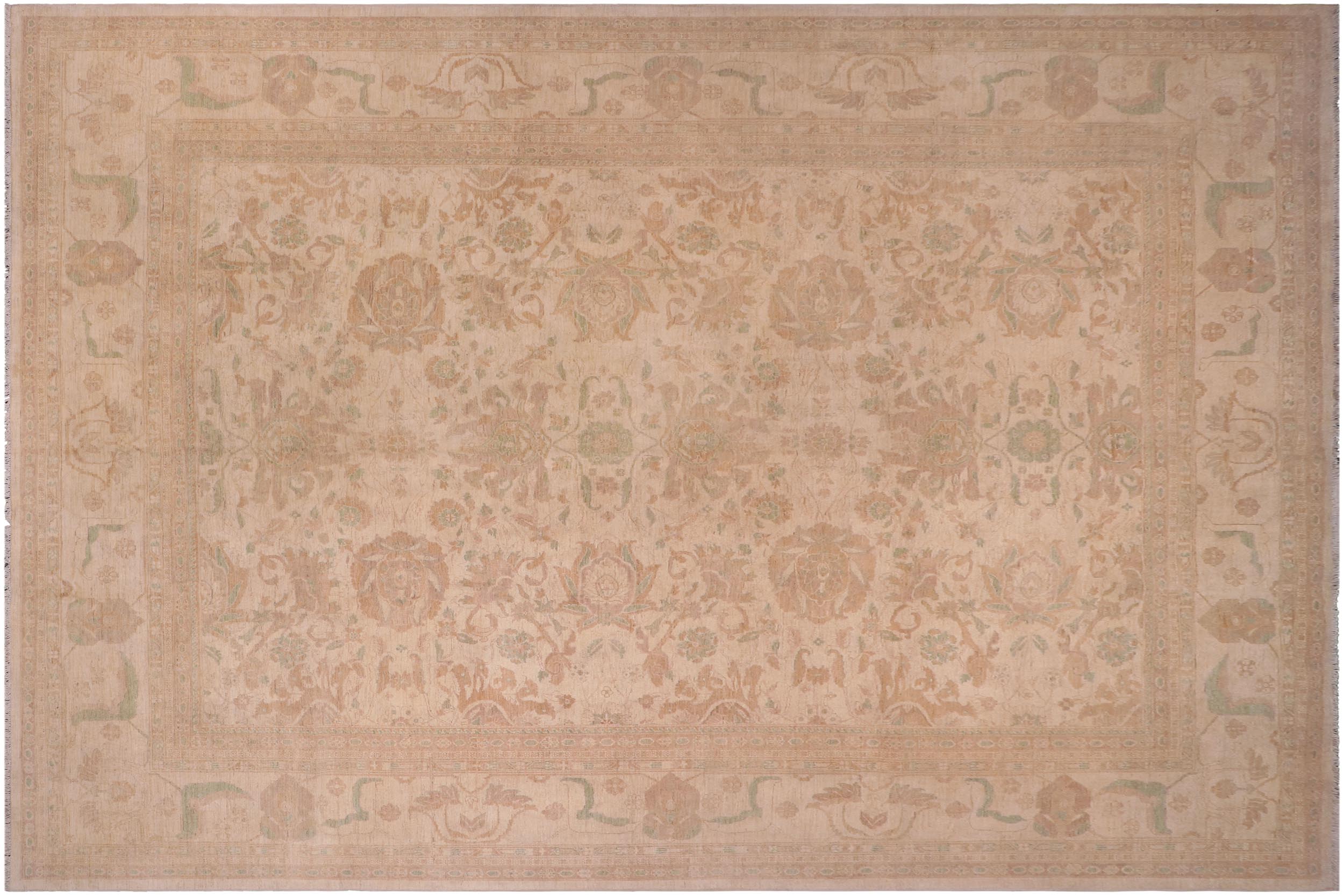 handmade Traditional Kafkaz Lt. Tan Tan Hand Knotted RECTANGLE 100% WOOL area rug 12x15