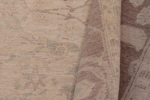 handmade Transitional Kafkaz Ivory Lt. Brown Hand Knotted RECTANGLE 100% WOOL area rug 12' x 15'