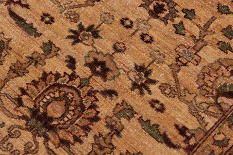 handmade Transitional Kafkaz Lt. Gold Brown Hand Knotted RECTANGLE 100% WOOL area rug 10' x 16'