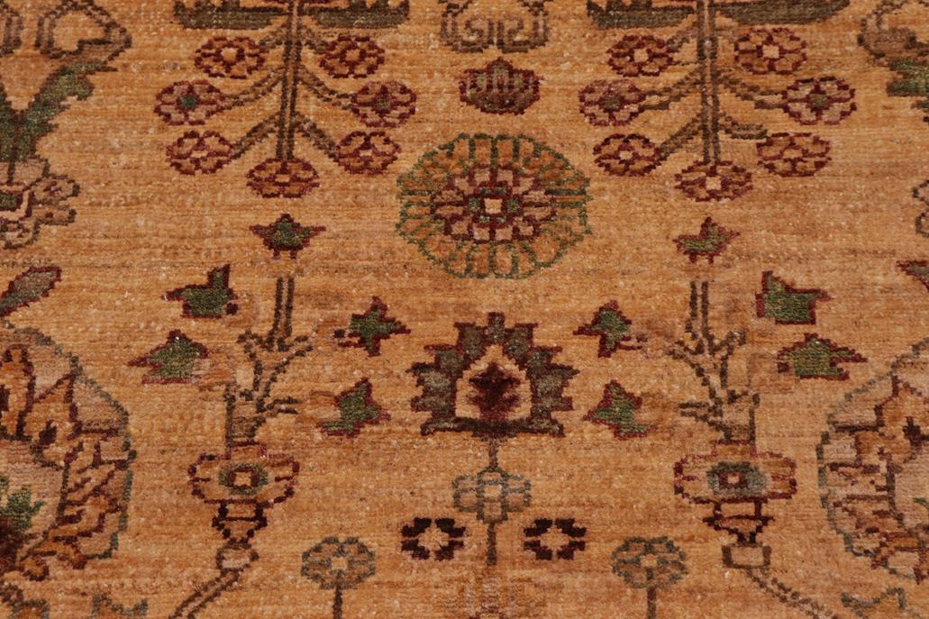 handmade Transitional Kafkaz Lt. Gold Brown Hand Knotted RECTANGLE 100% WOOL area rug 10 x 16
