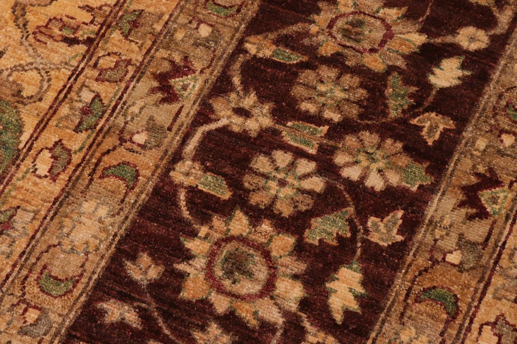 handmade Transitional Kafkaz Lt. Gold Brown Hand Knotted RECTANGLE 100% WOOL area rug 10 x 16