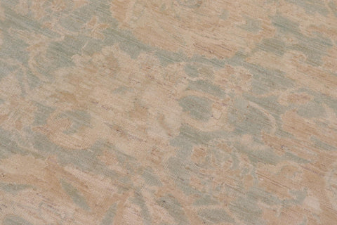 handmade Transitional Kafkaz Lt. Green Lt. Tan Hand Knotted RECTANGLE 100% WOOL area rug 12' x 18'