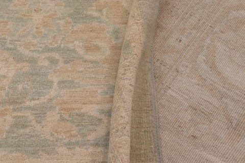 handmade Transitional Kafkaz Lt. Green Lt. Tan Hand Knotted RECTANGLE 100% WOOL area rug 12' x 18'
