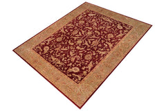handmade Traditional Banday Red Lt. Green Hand Knotted RECTANGLE 100% WOOL area rug 12 x 17