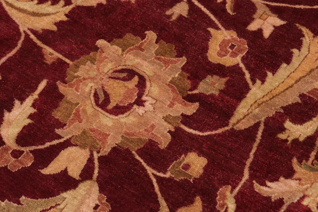 handmade Traditional Banday Red Lt. Green Hand Knotted RECTANGLE 100% WOOL area rug 12 x 17