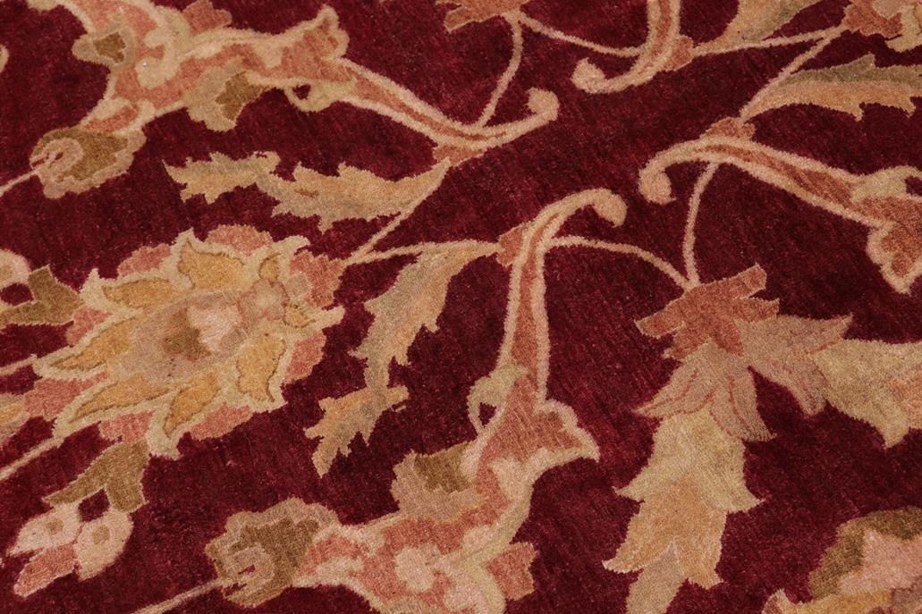 handmade Traditional Banday Red Lt. Green Hand Knotted RECTANGLE 100% WOOL area rug 12 x 17