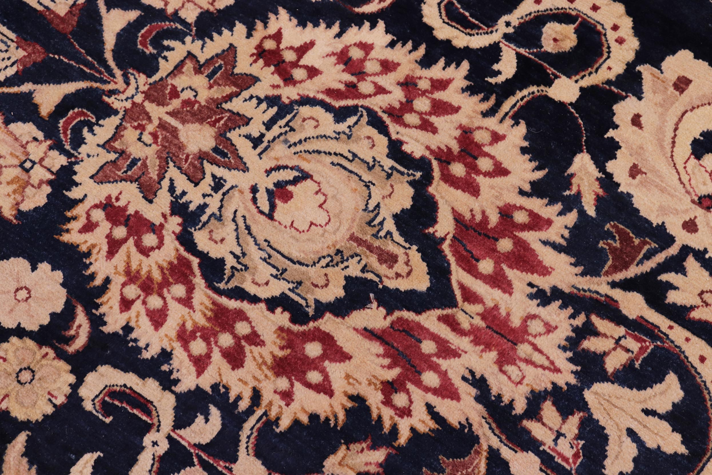 handmade Transitional Agra Blue Red Hand Knotted RECTANGLE 100% WOOL area rug 10x14