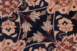 handmade Transitional Agra Blue Red Hand Knotted RECTANGLE 100% WOOL area rug 10x14