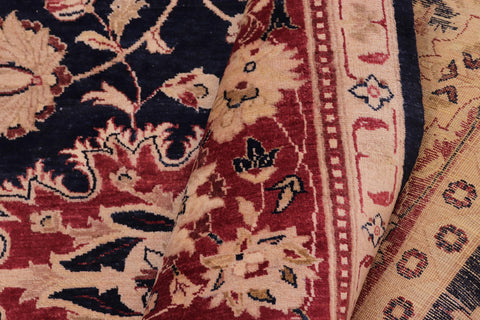 handmade Transitional Agra Blue Red Hand Knotted RECTANGLE 100% WOOL area rug 10x14
