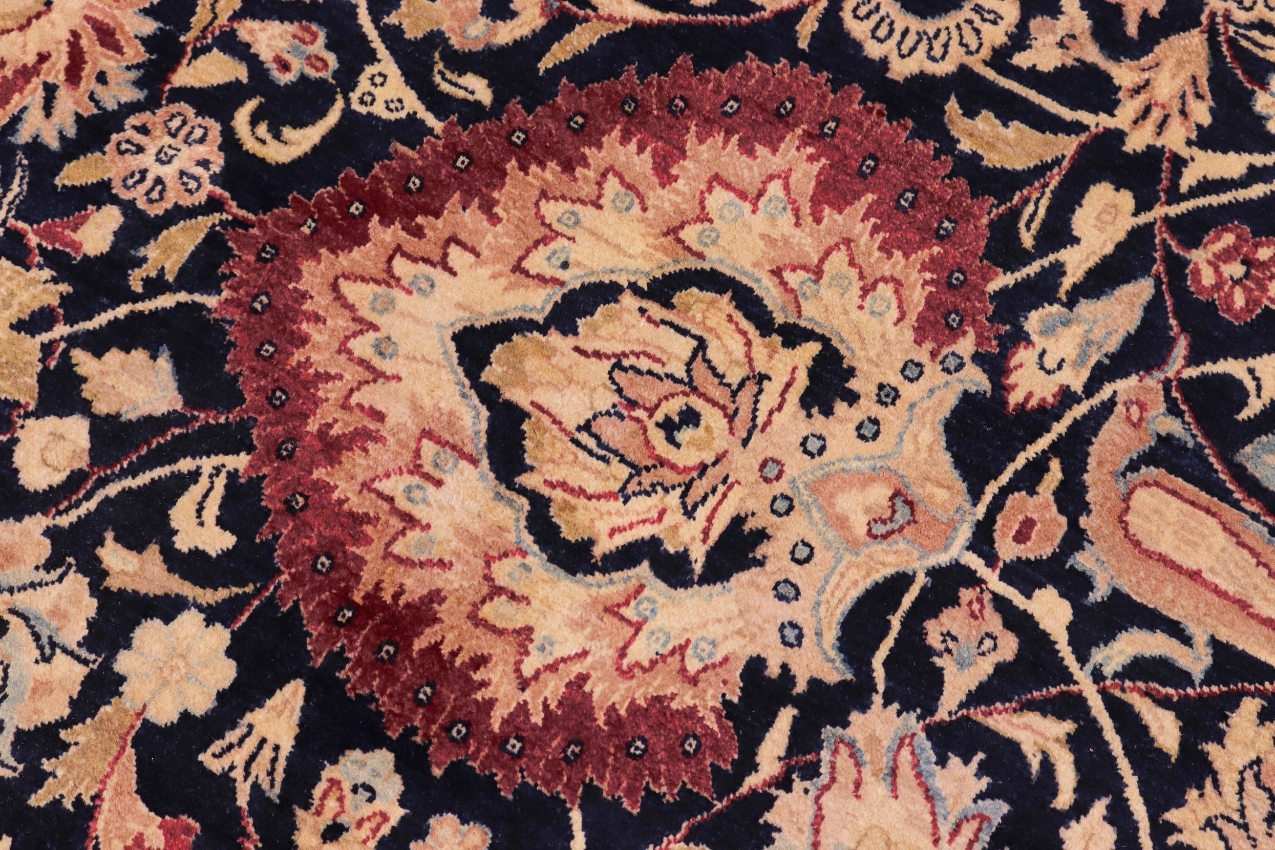 handmade Transitional Anmol Agra Blue Red Hand Knotted RECTANGLE 100% WOOL area rug 10x14