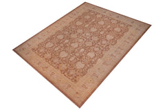 handmade Traditional Kafkaz Brown Tan Hand Knotted RECTANGLE 100% WOOL area rug 12 x 18