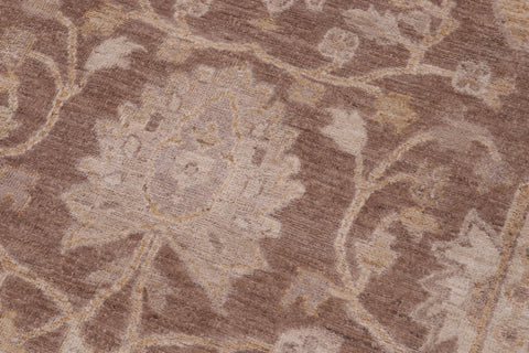 handmade Transitional Kafkaz Brown Tan Hand Knotted RECTANGLE 100% WOOL area rug 12' x 18'