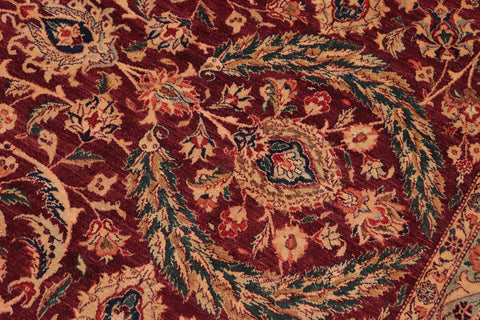handmade Transitional Dabir Maroon Blue Hand Knotted RECTANGLE 100% WOOL area rug 10x14