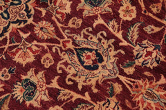 Semi-Antique Dabir Vita Maroon/Blue Wool Rug - 9'11'' x 13'10''