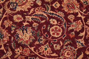 handmade Transitional Dabir Maroon Blue Hand Knotted RECTANGLE 100% WOOL area rug 10x14