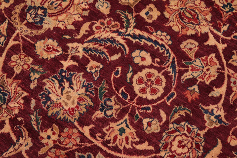 handmade Transitional Dabir Maroon Blue Hand Knotted RECTANGLE 100% WOOL area rug 10x14