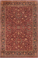 Traditional Dabir Vita Maroon Blue Hand Knotted Area rugs 10 x 14