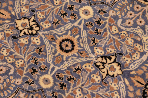 handmade Transitional Tabriz Blue Gold Hand Knotted RECTANGLE 100% WOOL area rug 10x14