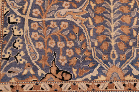 handmade Transitional Tabriz Blue Gold Hand Knotted RECTANGLE 100% WOOL area rug 10x14