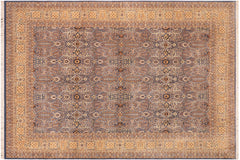 handmade Transitional Tabriz Blue Gold Hand Knotted RECTANGLE 100% WOOL area rug 10x14